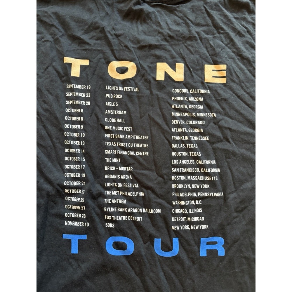 Tone Stith FWM Tour Graphic T-Shirt Mens 2X Black The Thread‎ Shop Concert Merch